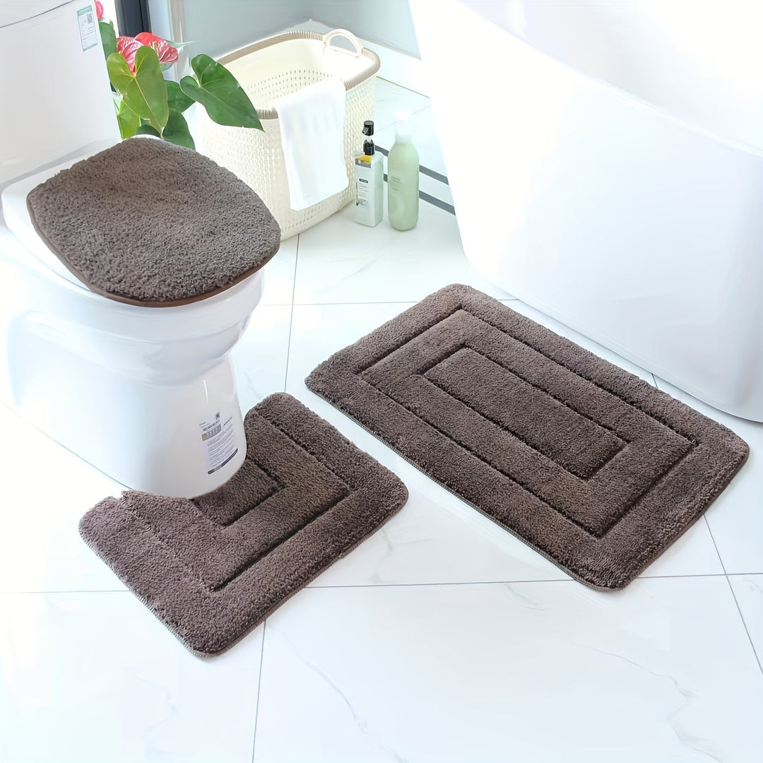 Kalsten | SoftStep Luxe Bath Mat Set – Non-Slip, Quick-Drying and Washable