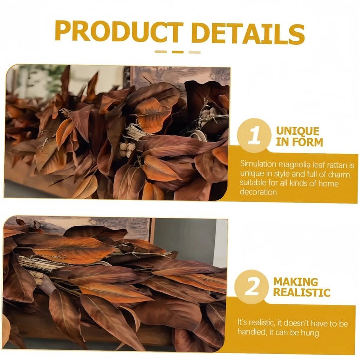 Autumn Magnolia Leaf Garland
