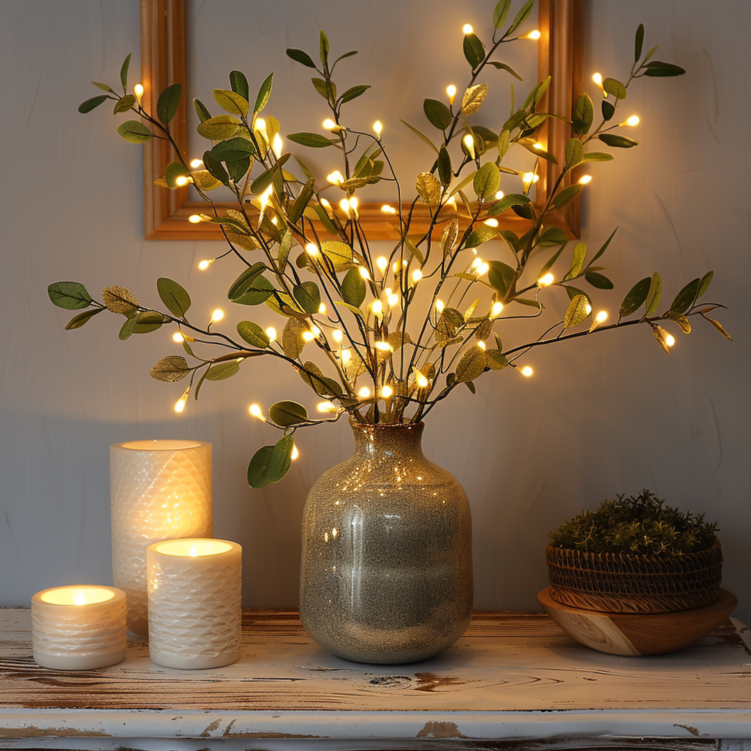 LumiVista Magical Olive Branch Light String - 70 cm Elegance Kalsten