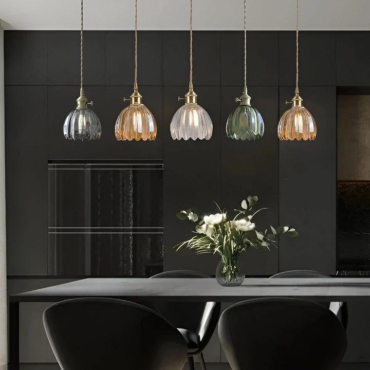 Hanging light with flower glass – Japanese design for cozy spaces | Kalsten
