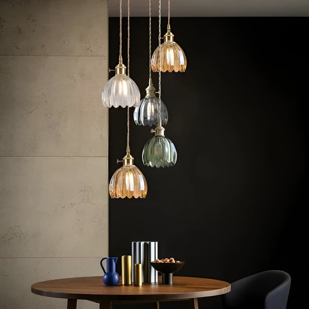 Hanging light with flower glass – Japanese design for cozy spaces | Kalsten