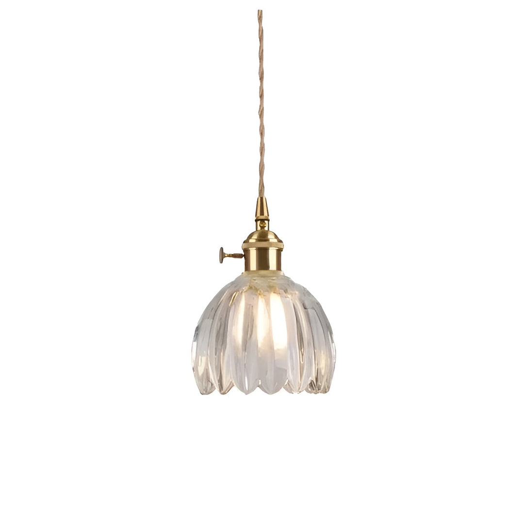 Hanging light with flower glass – Japanese design for cozy spaces | Kalsten
