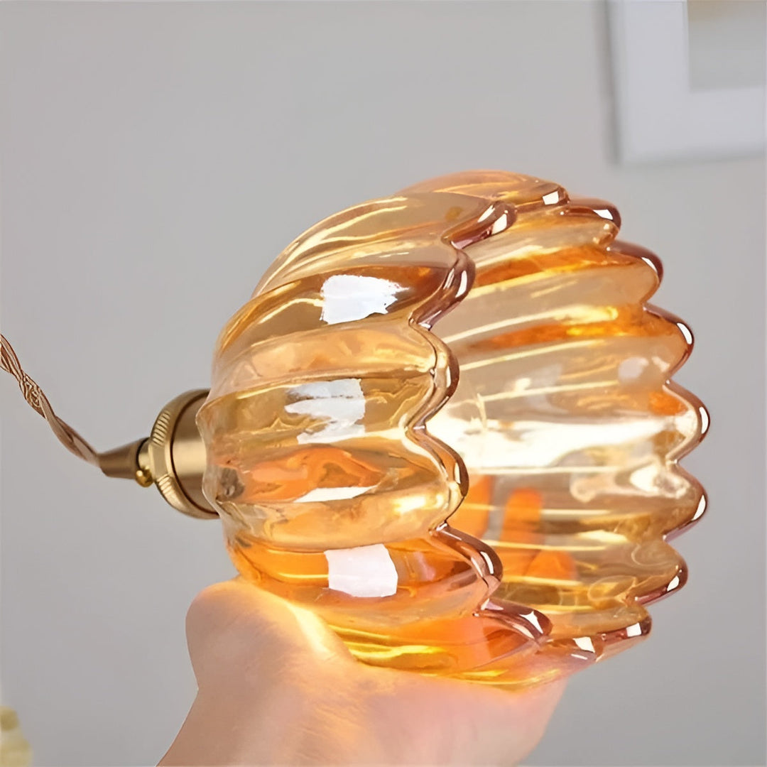 Hanging light with flower glass – Japanese design for cozy spaces | Kalsten