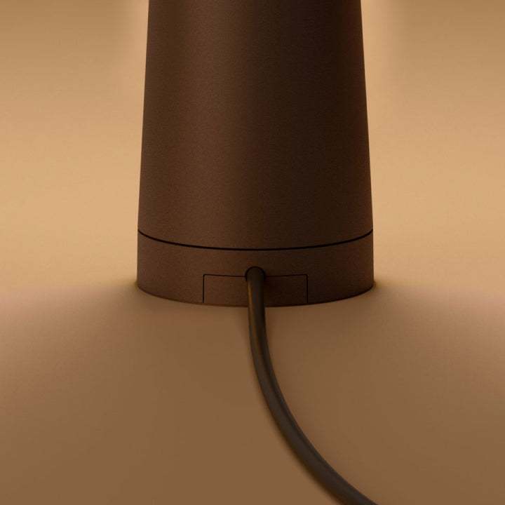 Sculpting Table Lamp Wireless LED Lamp Solid Aluminium 10000mAh Battery 3-Level Dimming CRI 90 USB-C Charging Port Warm White 2700K | Kalsten