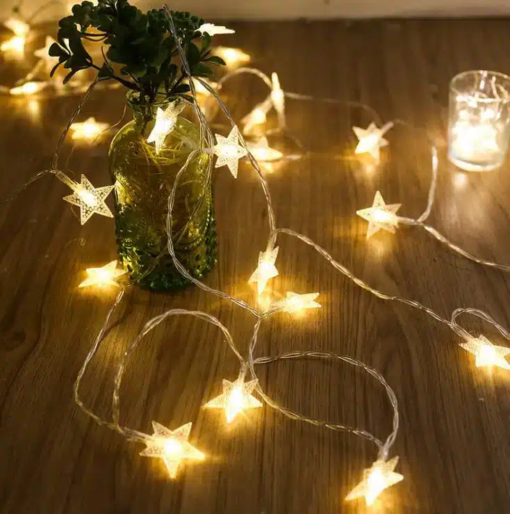 LED string lights 4 meters with stars - Solar powered - | Kalsten