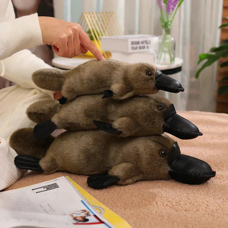 Kalsten | Pleep the Fluffy Brown & White Platypus Plush
