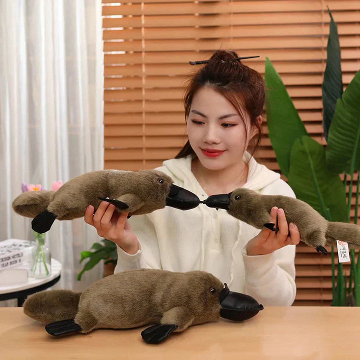 Kalsten | Pleep the Fluffy Brown & White Platypus Plush