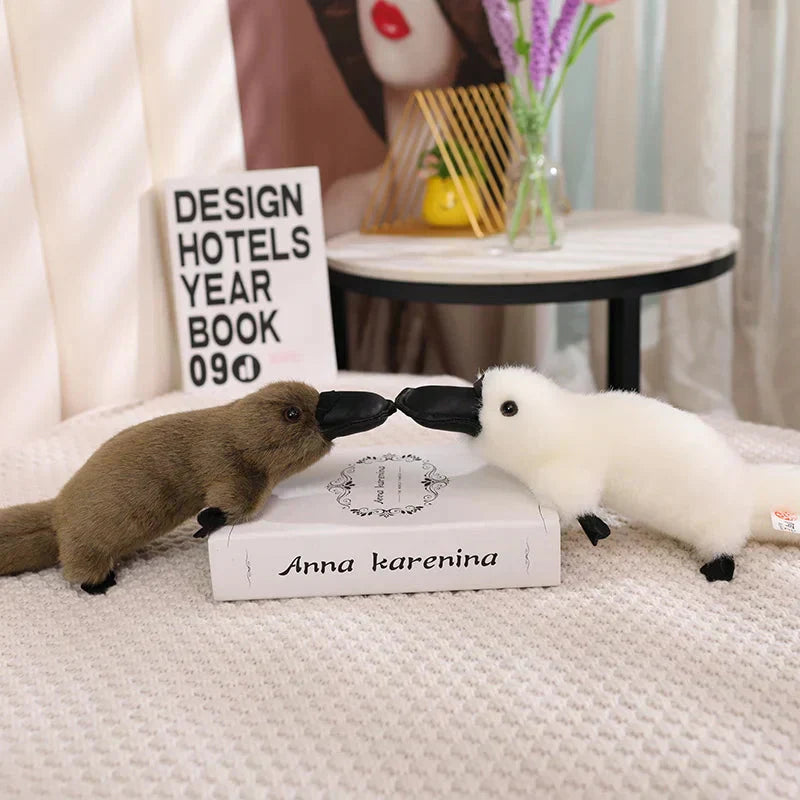 Kalsten | Pleep the Fluffy Brown & White Platypus Plush