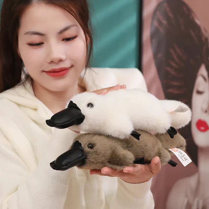 Kalsten | Pleep the Fluffy Brown & White Platypus Plush