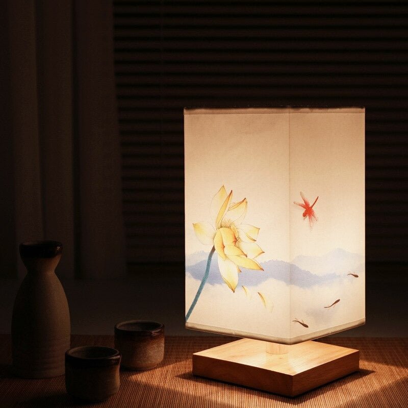 Japanese Scandinavian Style Nightstand Lamp for Ambient Lighting