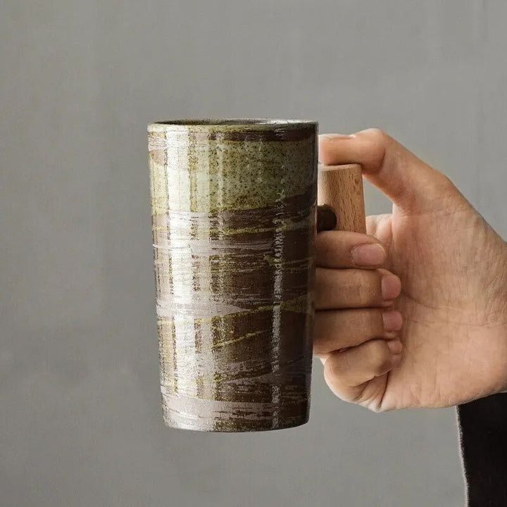 Kalsten | LATTECRAFT – Nordic Earth Latte Cups Handmade Ceramic Coffee Mugs with Ergonomic Grip