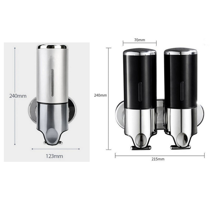 Kalsten | Soap holder & dispenser Wall mounted Stainless steel Bathroom Shower soap dispenser pump