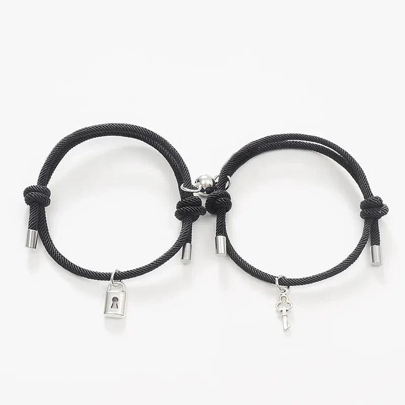 Kalsten | Lock and Key Magnetic Rope Bracelet Set