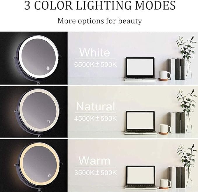 Kalsten | LUMIVIEW – Rechargeable LED Magnifying Mirror with Touch Control