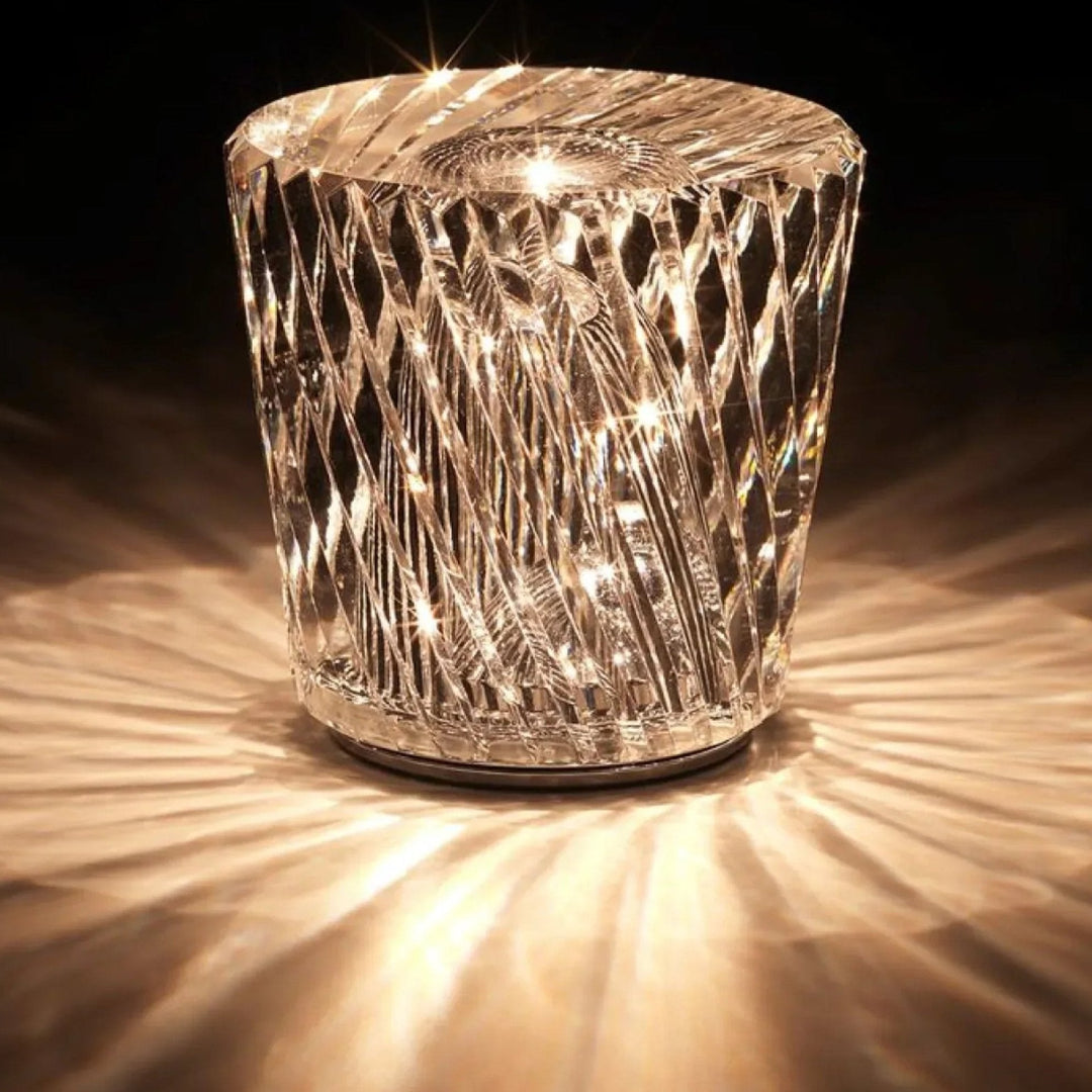Luxe Rechargeable Diamond Crystal Table Lamp - Lumière Diamond | Kalsten