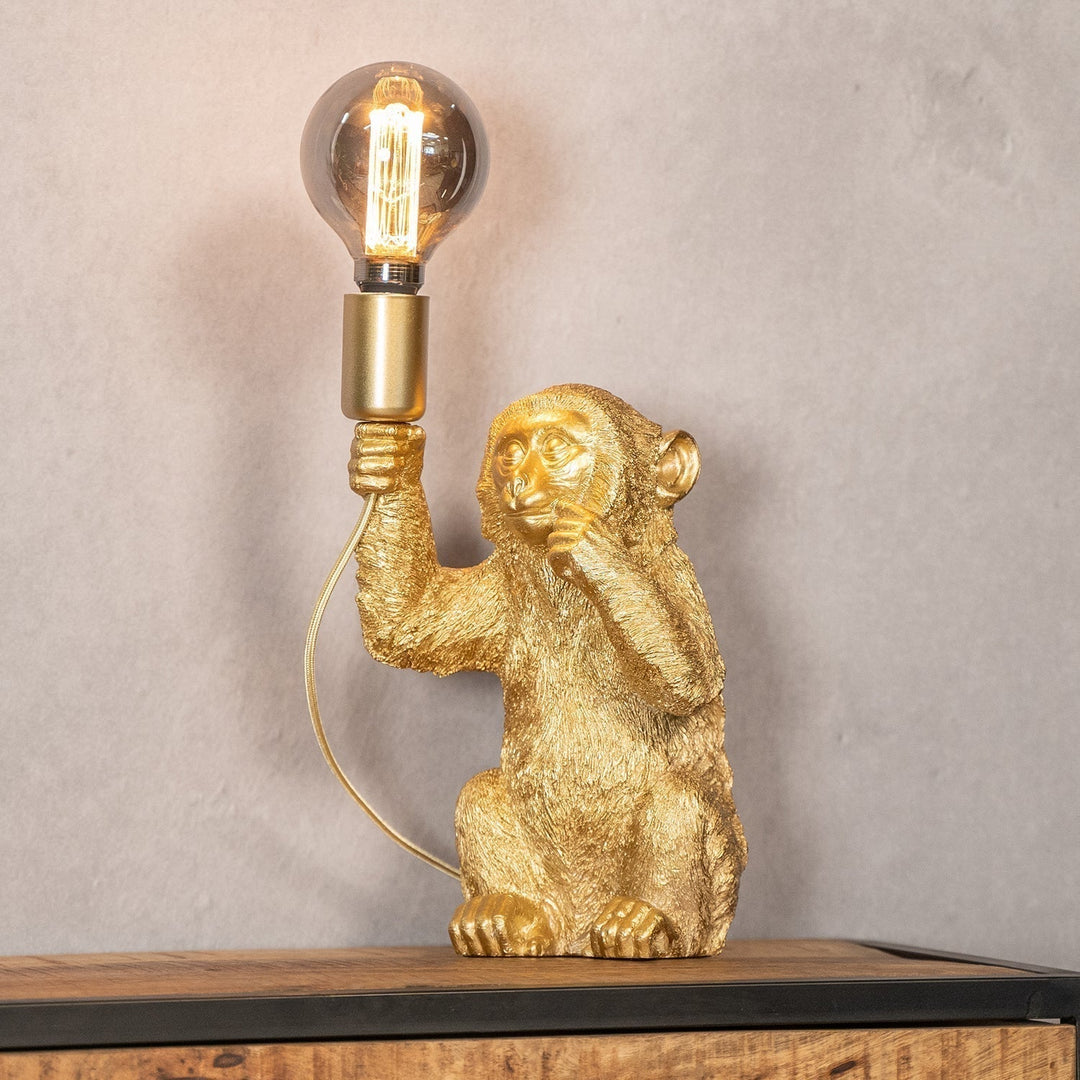 Luxury Gold Monkey Table Lamp - GoldenChimp | Kalsten