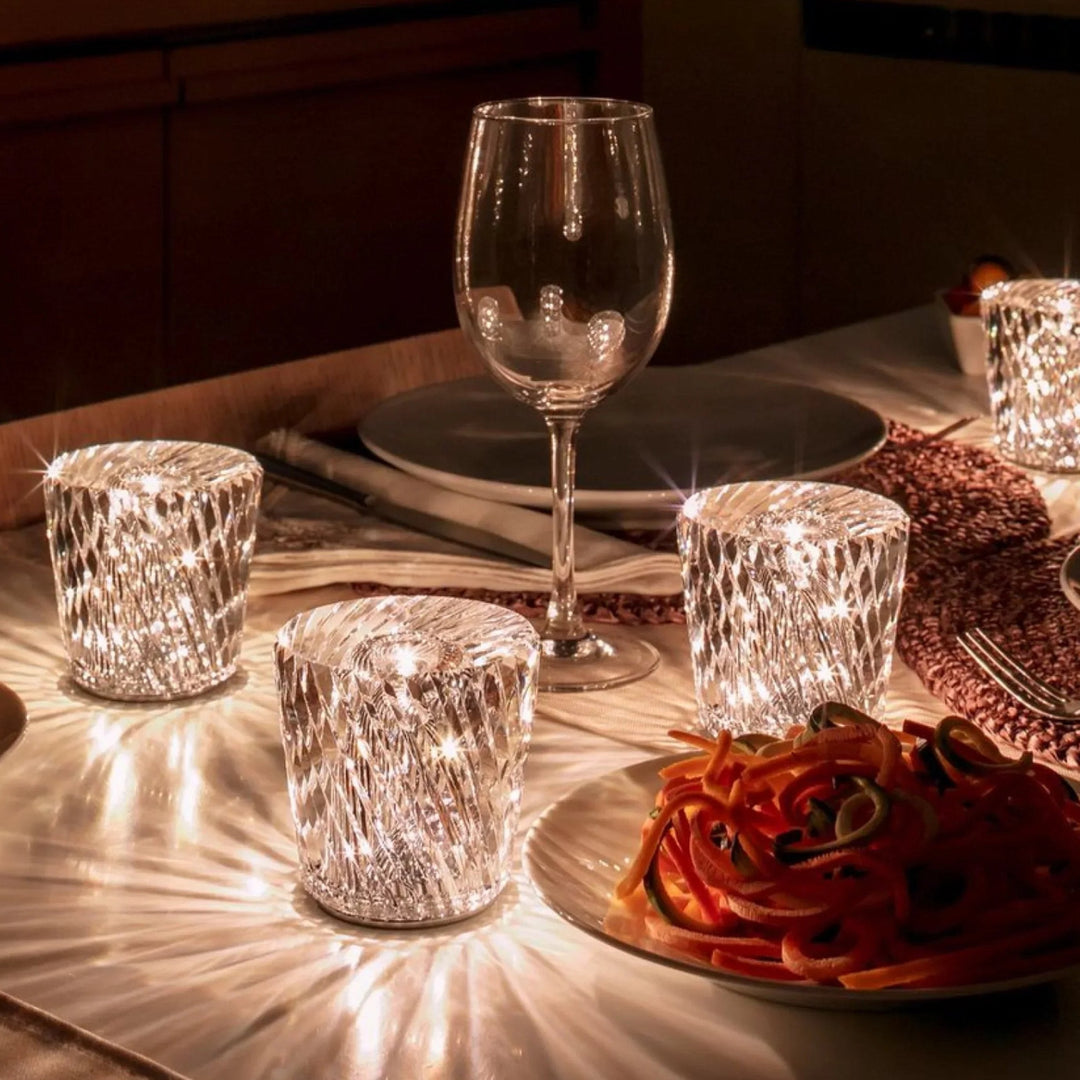 Luxury Rechargeable Diamond Crystal Table Lamp - Lumière Diamond | Kalsten