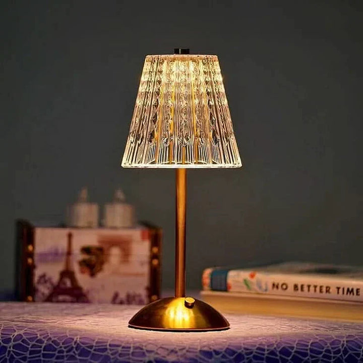 Crystal Rechargeable LED Cordless Table Lamp | Kalsten
