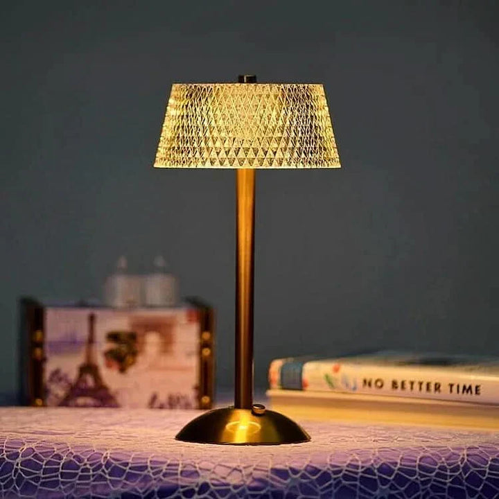 Crystal Rechargeable LED Cordless Table Lamp | Kalsten