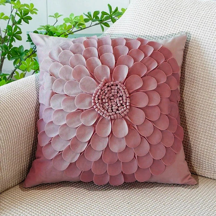 Pink Cushion Cover with Floral Pattern – Decorative Pillowcase for Living Room and Kids Room | Kalsten