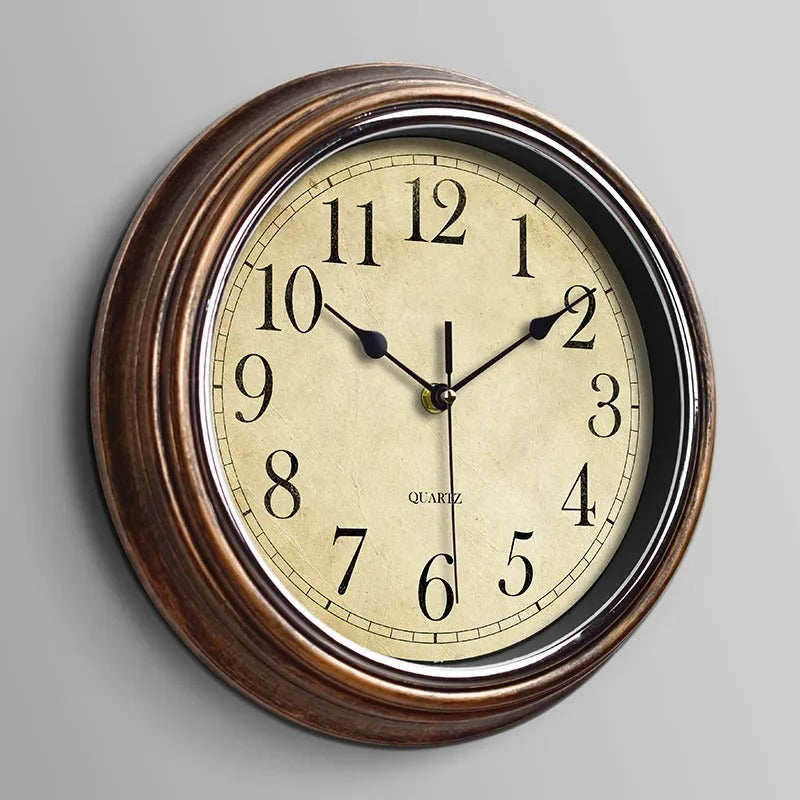 Kalsten | HoutTijd Classic Wall Clock – Stylish wooden second hand clock with silent movement
