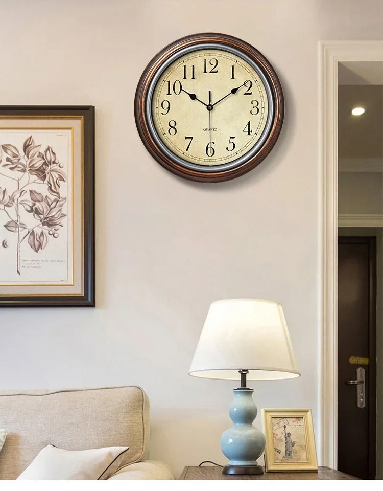 Kalsten | HoutTijd Classic Wall Clock – Stylish wooden second hand clock with silent movement