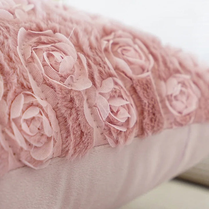 Pink Cushion Cover with Floral Pattern – Decorative Pillowcase for Living Room and Kids Room | Kalsten