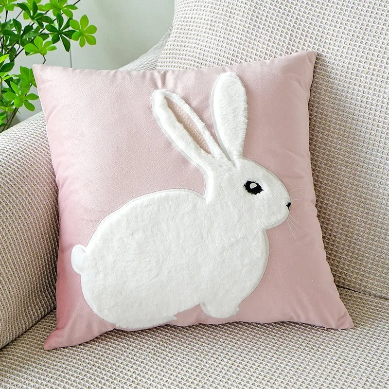 Pink Cushion Cover with Floral Pattern – Decorative Pillowcase for Living Room and Kids Room | Kalsten