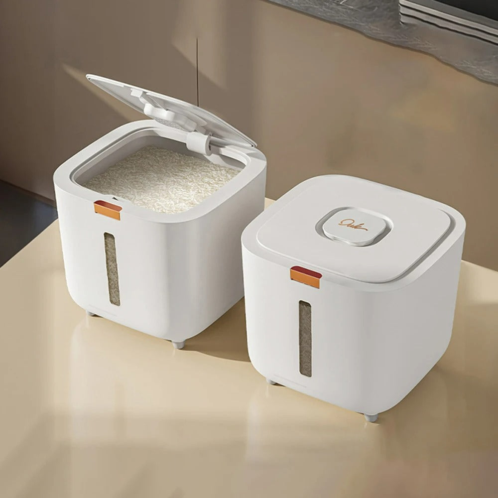 VoorraadKlik – Airtight dispenser box with measuring cup for rice and grains (5 or 10 kg) | Kalsten