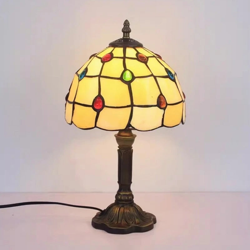 Vintage Tiffany Glass Retro Baroque LED Table Lamp E27 Kalsten