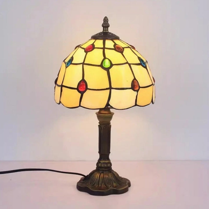 Vintage Tiffany Glass Retro Baroque LED Table Lamp E27 Kalsten