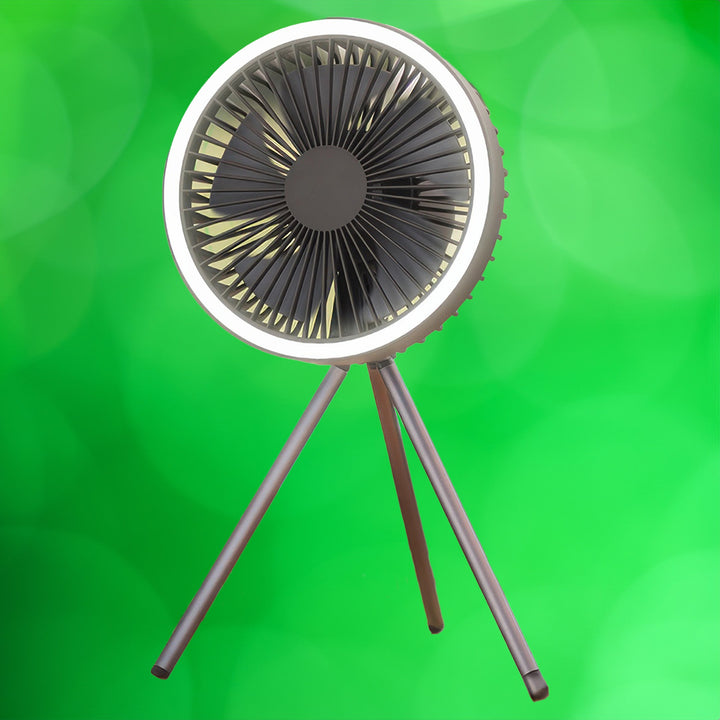 Portable Rechargeable Fan with LED and Built in Power Bank | Kalsten