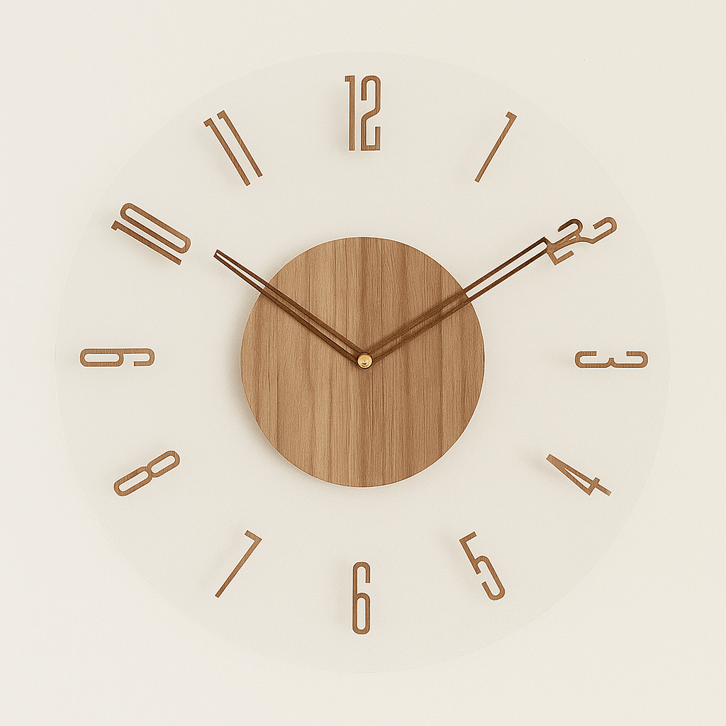 Kalsten | NORDORA – Silent Scandinavian Wall Clock Made of Natural Wood