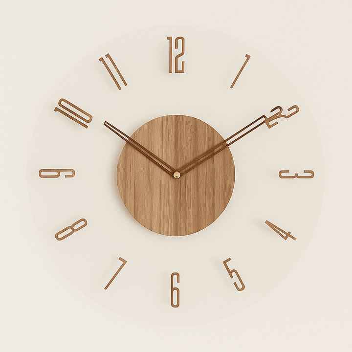 Kalsten | NORDORA – Silent Scandinavian Wall Clock Made of Natural Wood