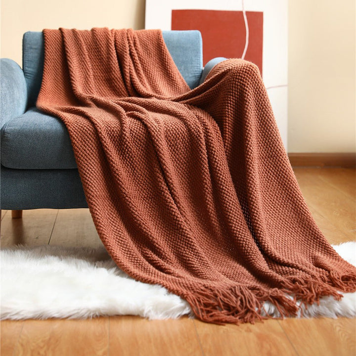 Nordic knitted blanket - Soft & Cozy - Perfect for living room, bedroom & terrace