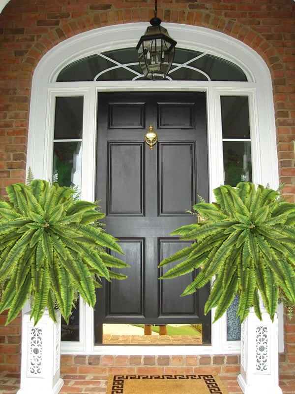 Kalsten | UV Resistant Artificial Boston Fern | Lifelike, Waterproof & Maintenance-Free for Outdoor Décor