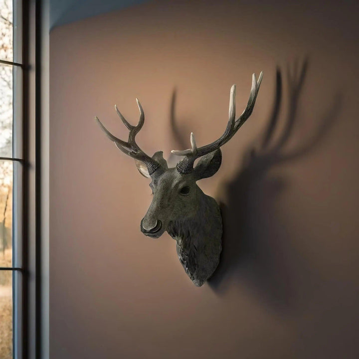Kalsten | MysticHorn™ | Majestic Deer Head Wall Decor | Rustic Antler Design for Cabin & Lodge Home Decor