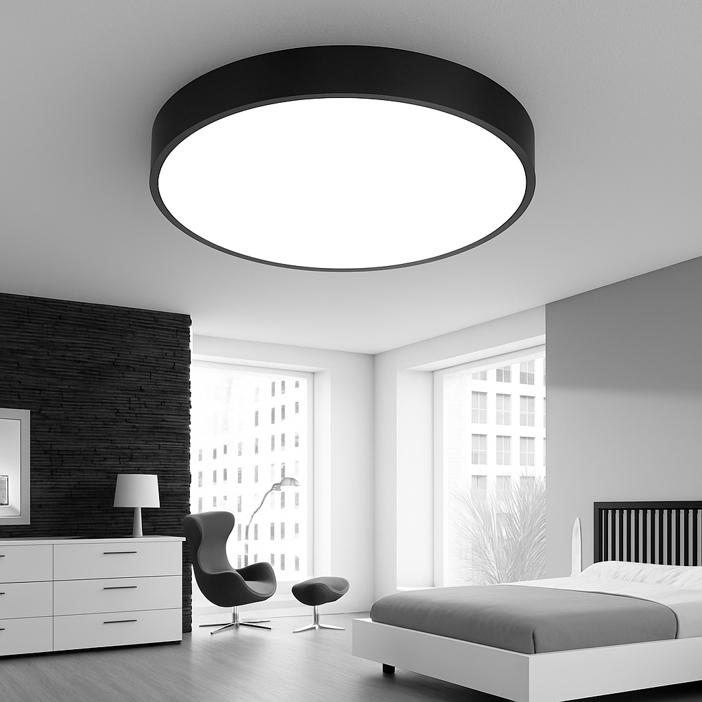 Ceiling Light Iron 9.1 in Dimmable LED Frosted Glass Bedroom Kitchen Dining Room Modern Lighting Fixture | Kalsten