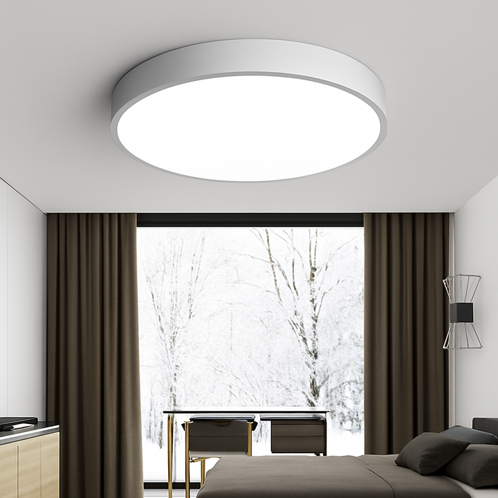 Ceiling Light Iron 9.1 in Dimmable LED Frosted Glass Bedroom Kitchen Dining Room Modern Lighting Fixture | Kalsten