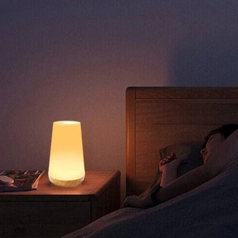 LED Table Lamp with Wooden Base and Touch Control | Kalsten