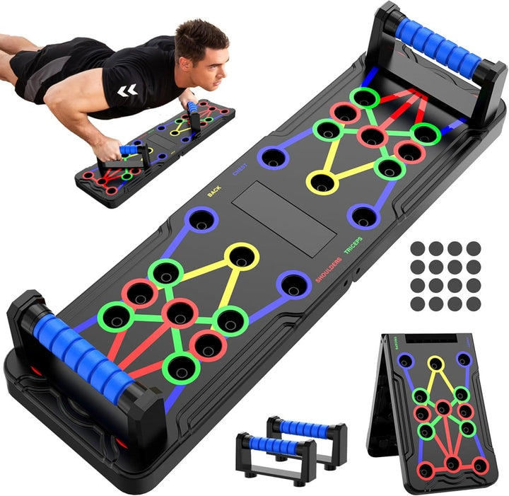 Kalsten | Powerflex Push-Up Training Board – Color-Coded Chest, Shoulder & Triceps Workout – Durable & Portable Design – All Fitness Levels