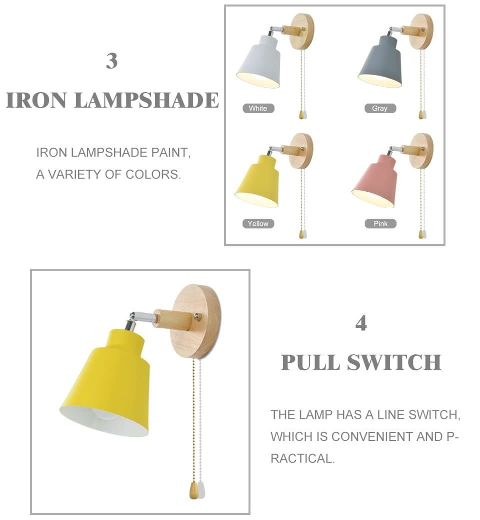 Kalsten | Rotatable Collin Wall Light with Pull Chain Switch