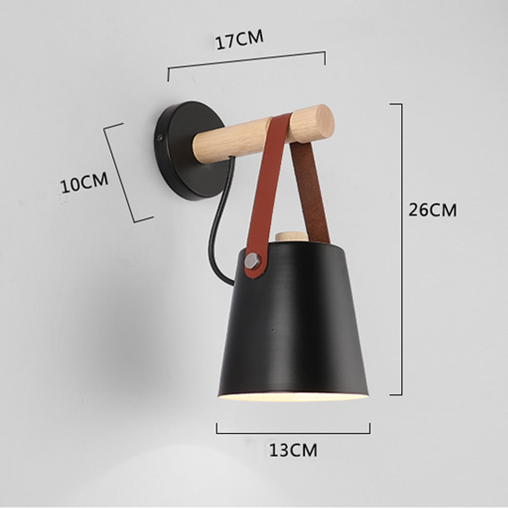 Nordic Style Wood Elegant Wall Lamp | Kalsten