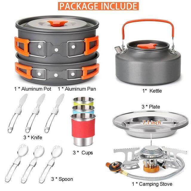 Spider X Camping Stove Set with Cookware | Kalsten