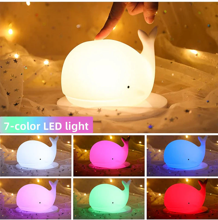 Cute Whale Night Light with Color Change - GlowWhale | Kalsten