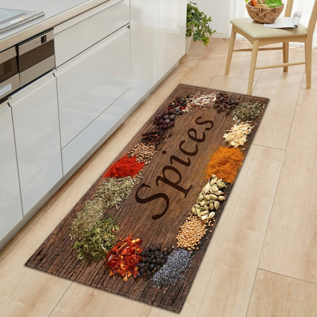 CookEase Non-Slip Kitchen Mat – Food-Themed Comfort Mat