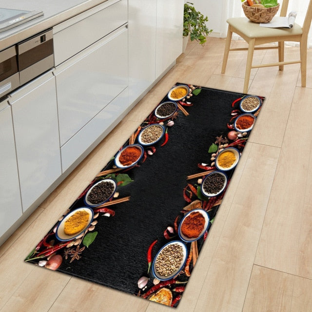 CookEase Non-Slip Kitchen Mat – Food-Themed Comfort Mat