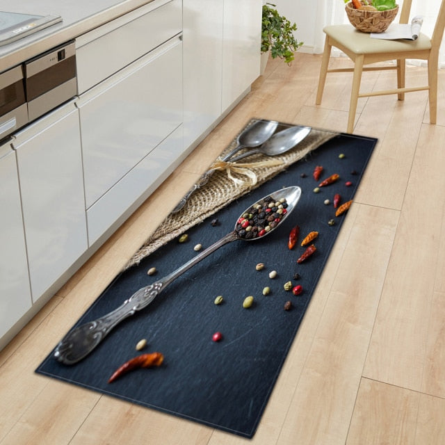 CookEase Non-Slip Kitchen Mat – Food-Themed Comfort Mat