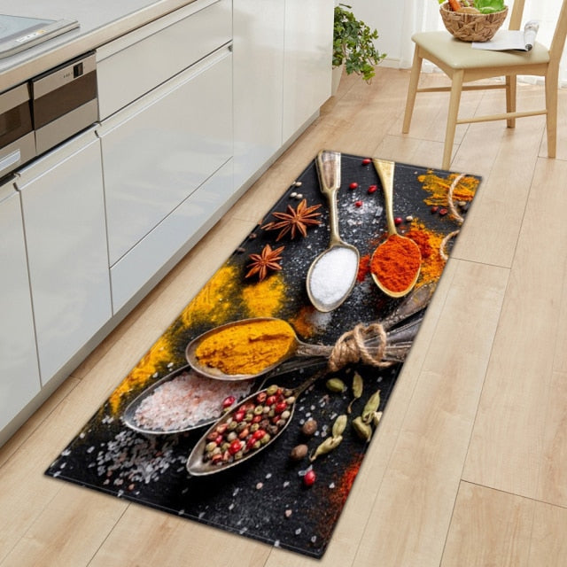 CookEase Non-Slip Kitchen Mat – Food-Themed Comfort Mat