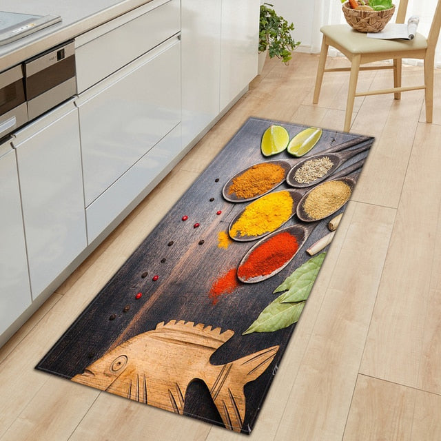 CookEase Non-Slip Kitchen Mat – Food-Themed Comfort Mat